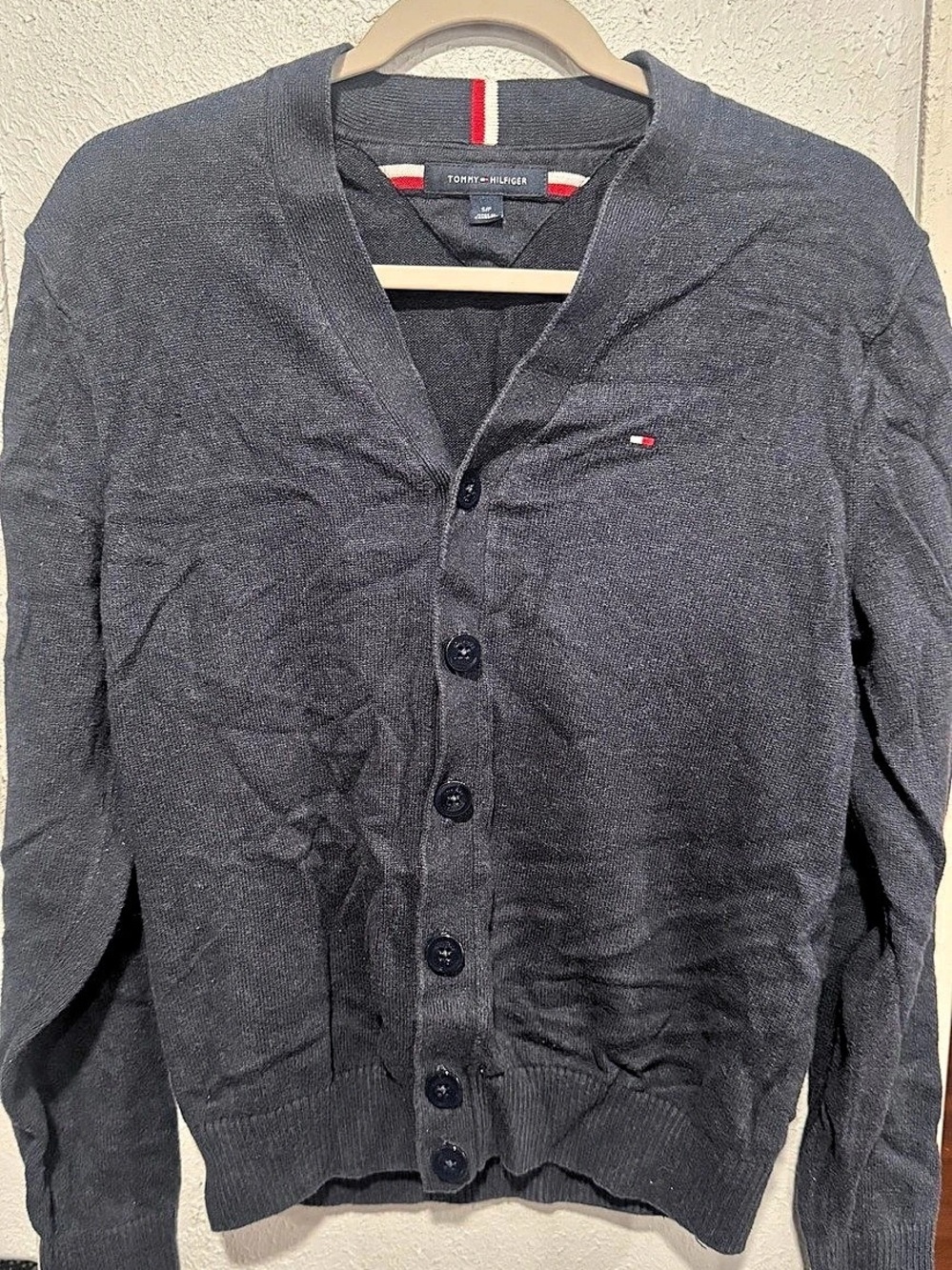 Tommy Hilfiger Men'Small Cardigan Gray Size Small